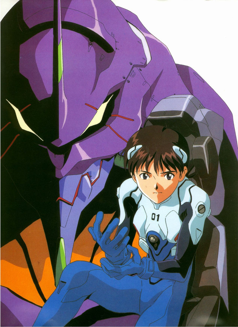 Neon Genesis Evangelion (Gainax / Hideaki Anno) — EVA fighting children artbook