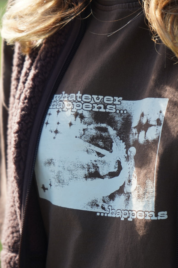 Whatever Happens Tシャツ (Coffee)